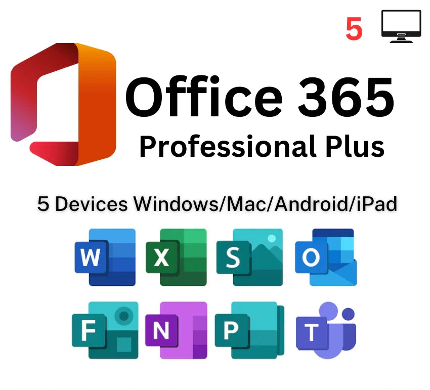 Microsoft Office 365 Pro Plus 5 devices - Account